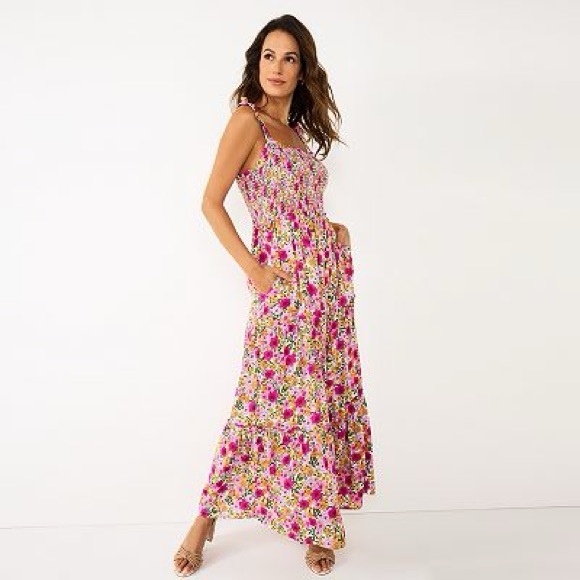 Draper James RSVP | Berry Floral Tiered Maxi Dress - Picture 2 of 3